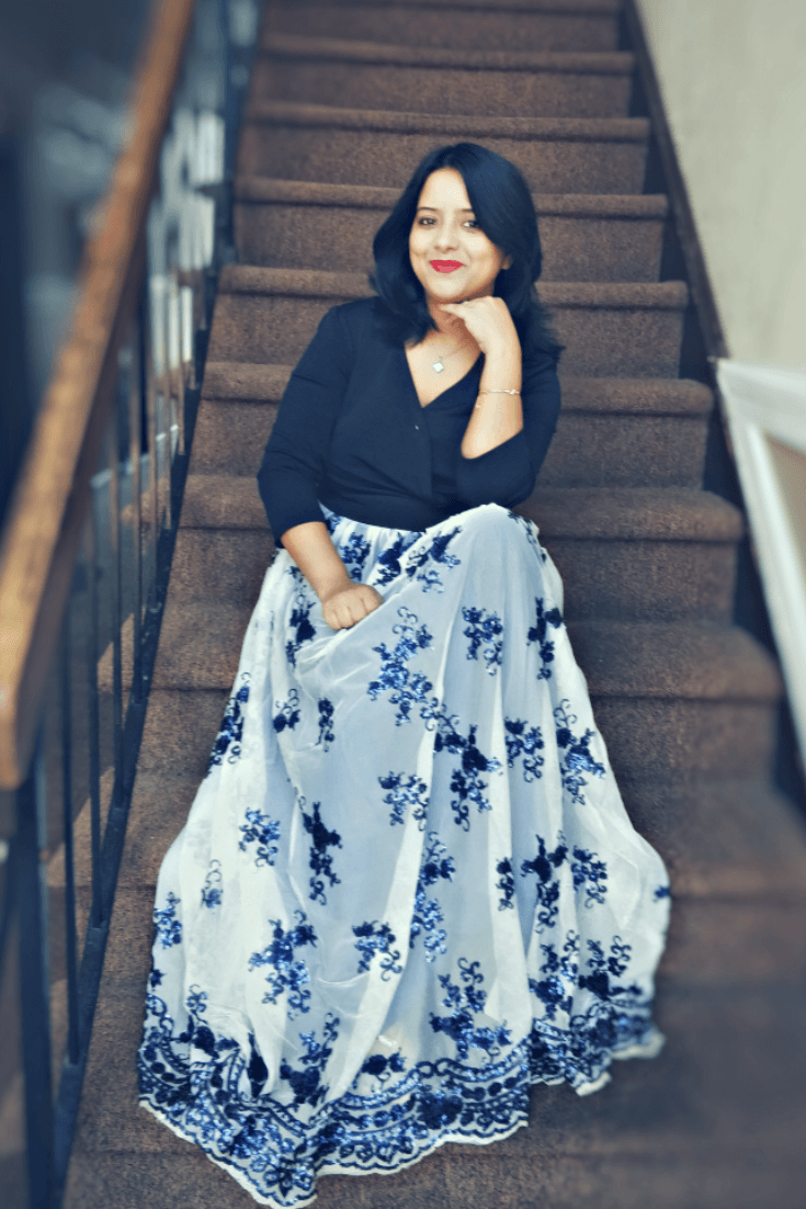 Navy Mesh Floral Sequin Maxi Dress-Valentine's day looks