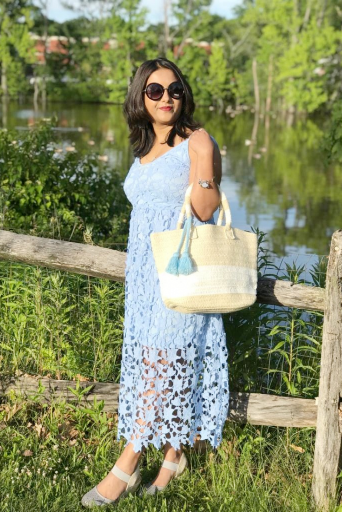 perfect lace midi dress for Summer 