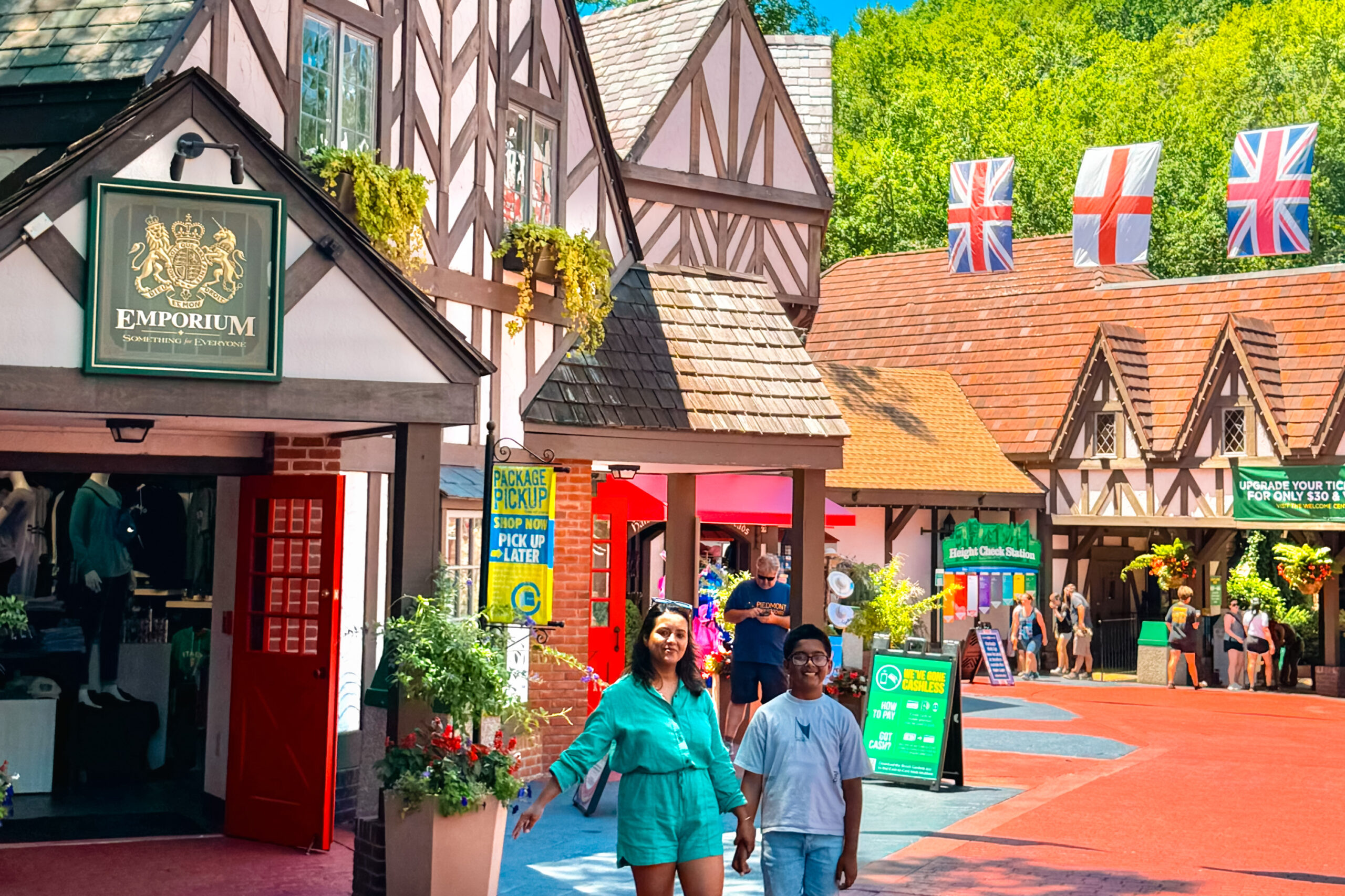 Visitors enjoying thrilling rides and stunning landscapes at Busch Gardens in Williamsburg, Virginia, with European-inspired themes and cultural experiences.